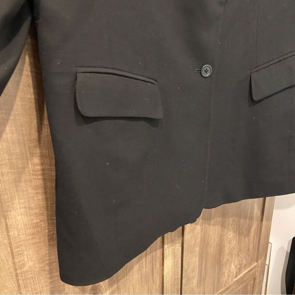 Talbots Wool Blazer Black size 16 2 button - Picture 7 of 10